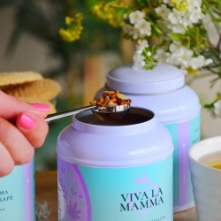 Latta personalizzabile per la festa della mamma, infuso cocco e macaron