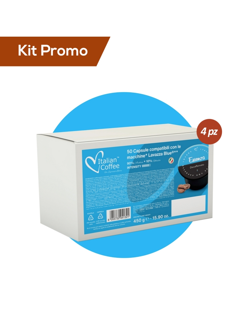 Kit 200 Capsule compatibili Lavazza Blue e in black Nims miscela Decaffeinato