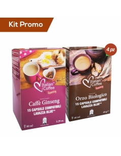 Kit 60 capsule di caffè al ginseng e orzo compatibili Lavazza Blue
