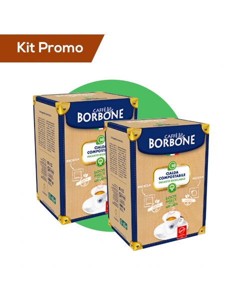 Box 100 Cialde compostabili caffè Borbone, miscela decaffeinata