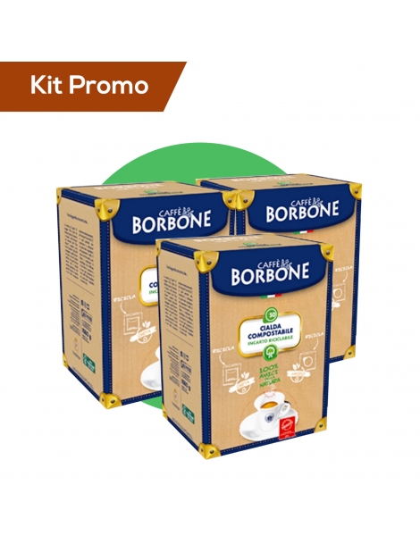 Box 150 Cialde compostabili caffè Borbone, miscela decaffeinata