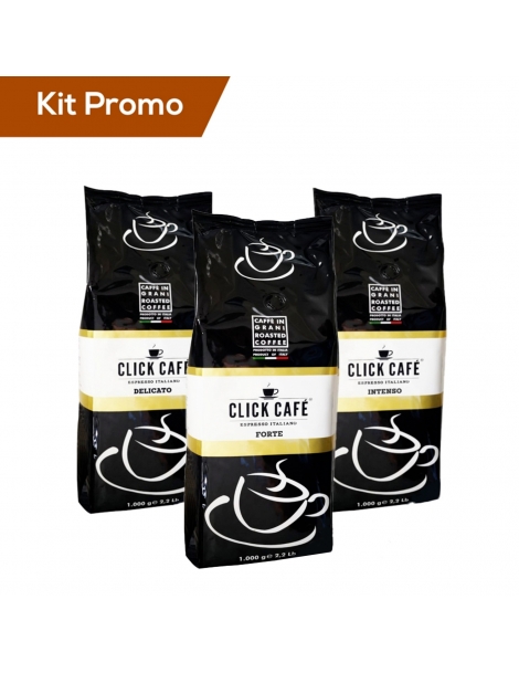 Kit Caffè in Grani, Miscela Forte, Intenso & Delicato