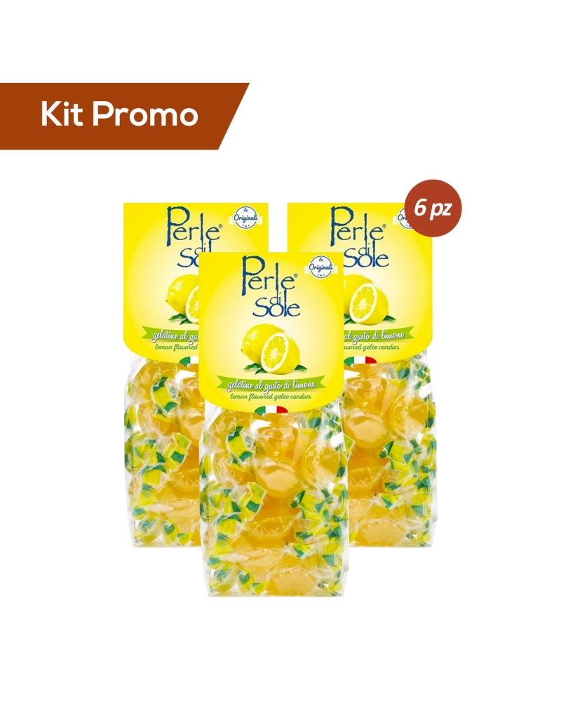 Box 6 sacchetti gelatine al limone, Perle di Sole