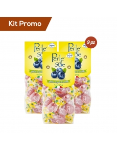 Box 9 sacchetti di Gelatine al gusto mirtilli, Perle di Sole