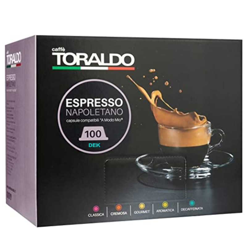 Capsule caffè a modo mio, caffè Toraldo miscela Decaffeinata
