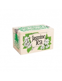 Tè aromatizzato al gelsomino in scatola di legno, Mlesna