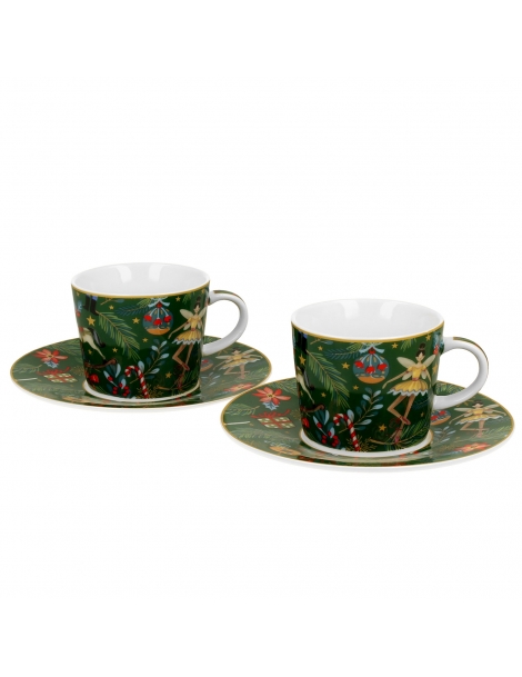 Tazzine Da Caffè Con Piattino Christmas Spirit
