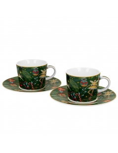 Tazzine Da Caffè Con Piattino Christmas Spirit