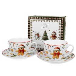 Confezione Regalo 2 Tazzine Da Caffè Con Piattino Christmas Cuties