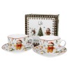 Confezione Regalo 2 Tazzine Da Caffè Con Piattino Christmas Cuties