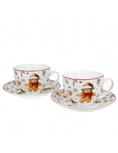 Confezione Regalo 2 Mug Con Piattino 270 Ml Christmas Cuties