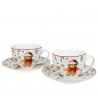 Confezione Regalo 2 Mug Con Piattino 270 Ml Christmas Cuties