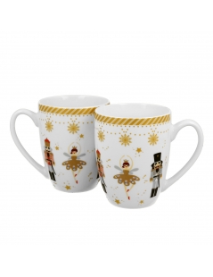 Coppia di tazze ''Christmas ballerina'' in confezione regalo.