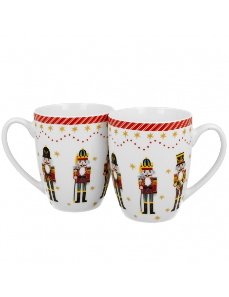 Coppia di tazze ''Christmas schiaccianoci'' in confezione regalo.