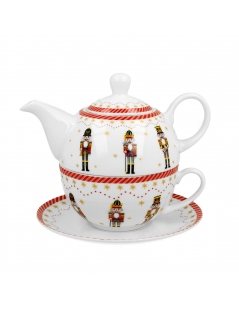 Tazza Teiera Christmas Nutcracker In Confezione Regalo