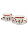 Confezione Regalo 2 Mug Con Piattino 270 Ml Christmas Nutcracker