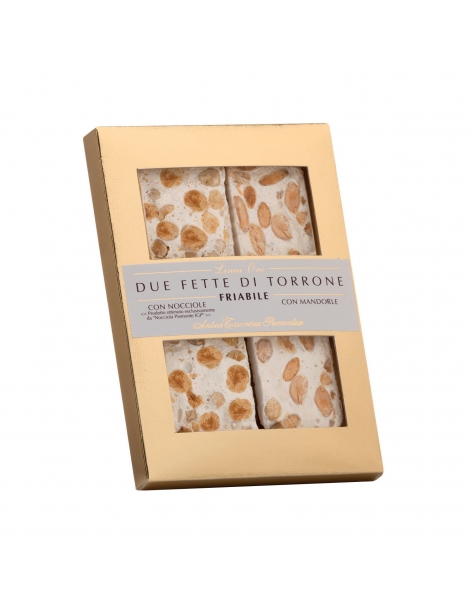 Torrone Friabile "2 Fette" Mandorla E Nocciola Piemonte IGP