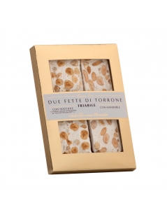 Torrone Friabile "2 Fette" Mandorla E Nocciola Piemonte IGP