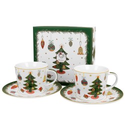 Tazzine da caffè in porcellana, Around Christmas Tree