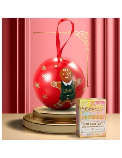 Pastiglie Leone Dissetanti Pallina Gingerbread In Latta Appendibile
