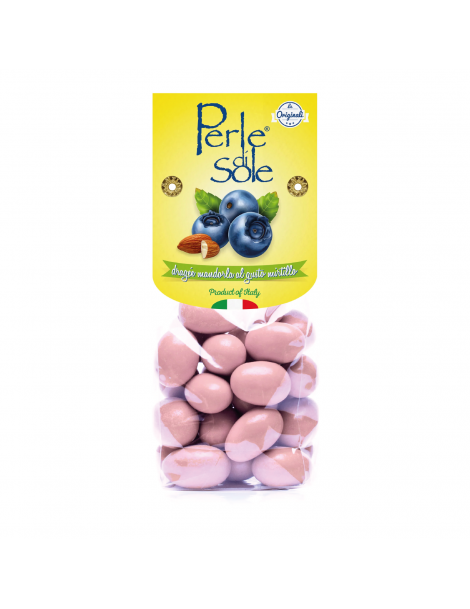 Dragees Mandorla Ricoperte Di Cioccolato Al Mirtillo, Perle di sole
