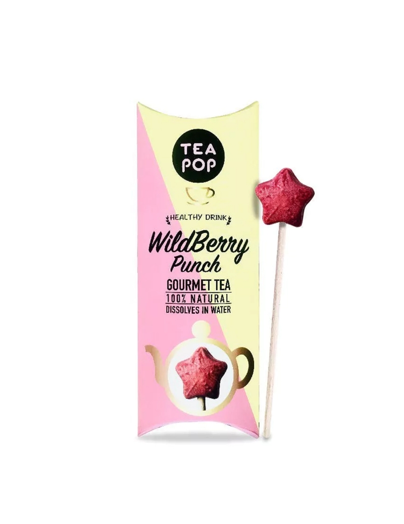 Tea Pop Tè ai Frutti di bosco Gourmet Cristallizzato Su Stecco