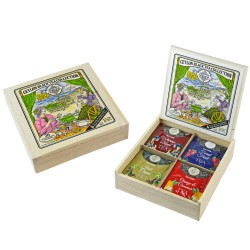 Gift Box In Legno Assortimento 4 Gusti Di Tè Nero, Mlesna