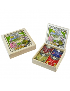 Gift Box In Legno Assortimento 4 Gusti Di Tè Nero, Mlesna