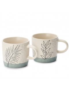 Mug Foglie Stilizzate, 2 Fantasie