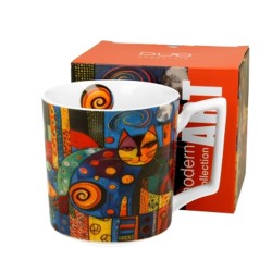 Mug Gatto In Città Collezione Arte Moderna 450Ml Confezione Regalo