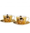 Set 2 Mug Con Piattino "Il Bacio" Klimt