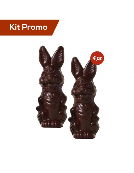 Kit 4 Coniglietti di cioccolato fondente