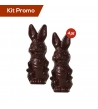 Kit 4 Coniglietti di cioccolato fondente