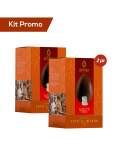 Kit 2 Uova di cioccolato al latte con granella di torrone