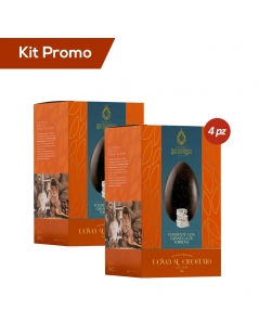 Kit 4 Uova di cioccolato fondente con granella di torrone