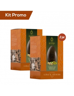 Kit 2 Uova di cioccolato fondente con granella di pistacchio
