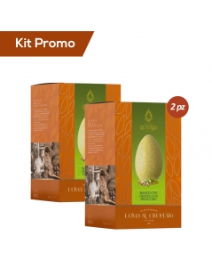Kit 2 Uova di cioccolato bianco con granella di pistacchio