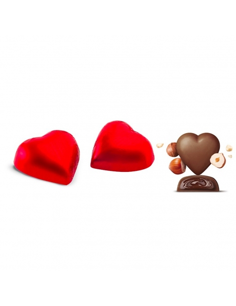 Cioccolatini a forma di cuore ripieni di crema gianduia