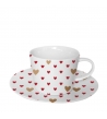 Tazza Con Piattino Cuori Serie 3