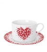 Mug 220 Ml Con Piattino Cuori Serie 4