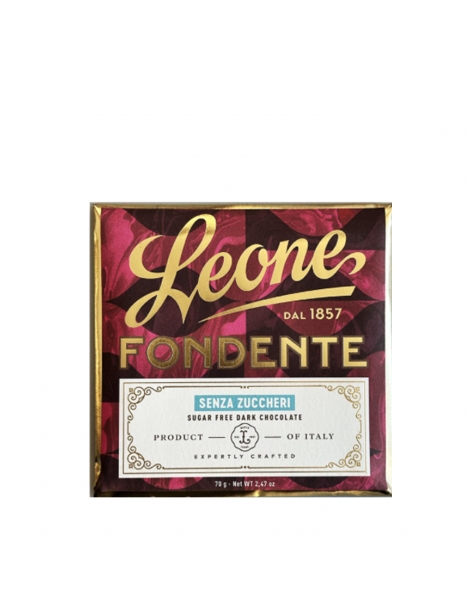 Tavoletta di Cioccolato Fondente Senza Zuccheri, Leone