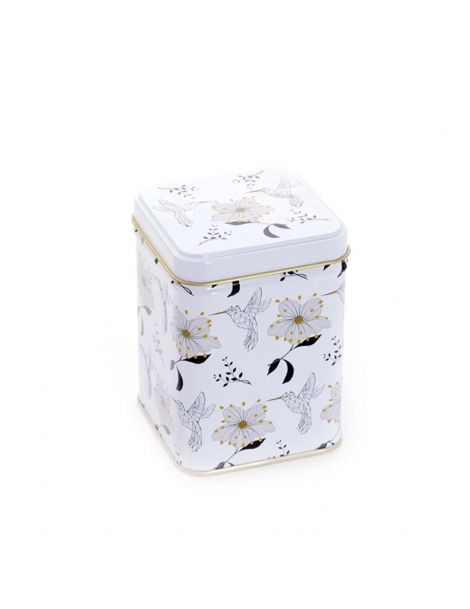 Barattolo Da Tè con Fiori Neri