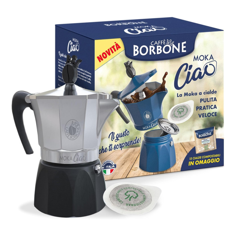 Moka Ciao Induction Borbone, in omaggio 15 cialde