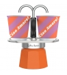 Moka Bialetti Mini Express Dolce Vita Ciao amore + 2 Bicchieri