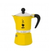 Moka Bialetti Rainbow Romantic Wild 3 Tazze Gialla