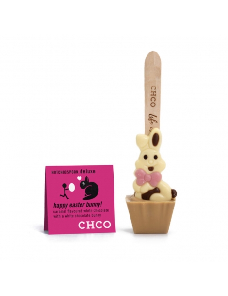 Cucchiaio di Cioccolato fondente con coniglio