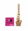 Cucchiaio di Cioccolato fondente con coniglio