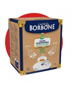 Cialde compostabili caffè Borbone miscela rossa, box da 100