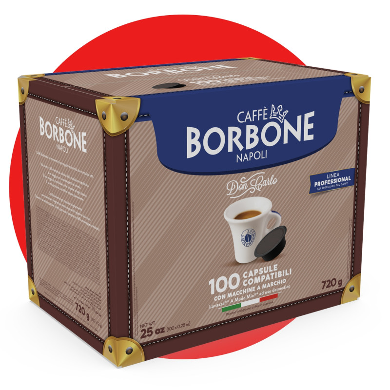 Caffè Borbone 100 Capsule A Modo Mio, Miscela Rossa