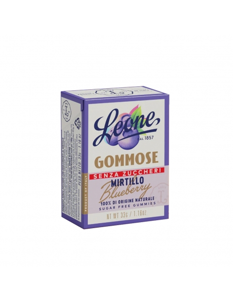 Leone Gommose Senza Zucchero al Mirtillo